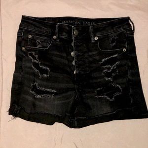 Black Jean Shorts